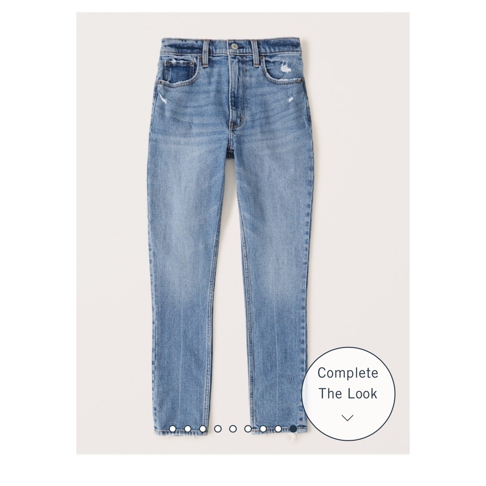 Abercrombie & Fitch High Rise Skinny Jeans - Medium Wash, size 26 short